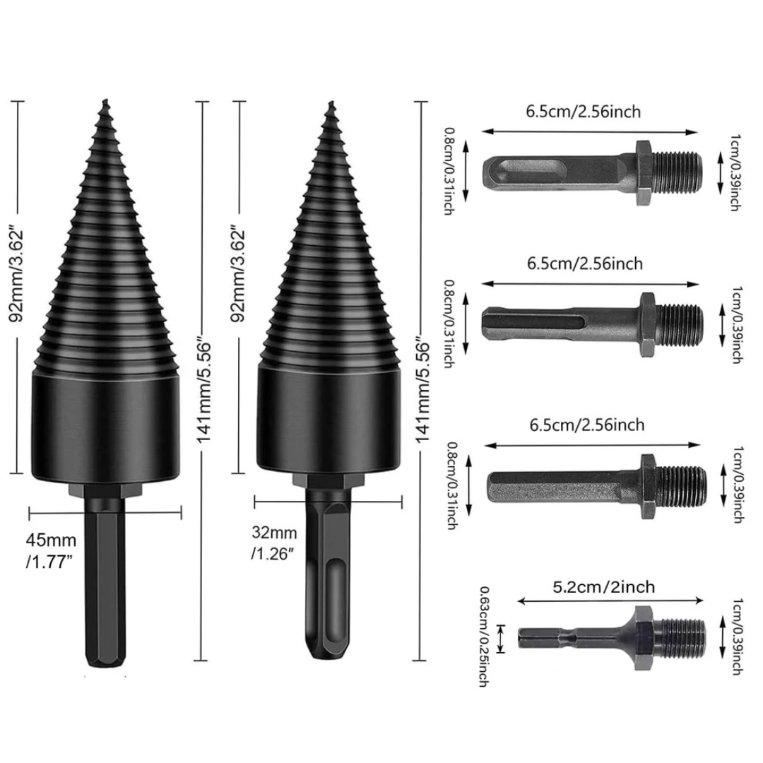 Screw Wood Log Splitter for Drill – Drill Attachment