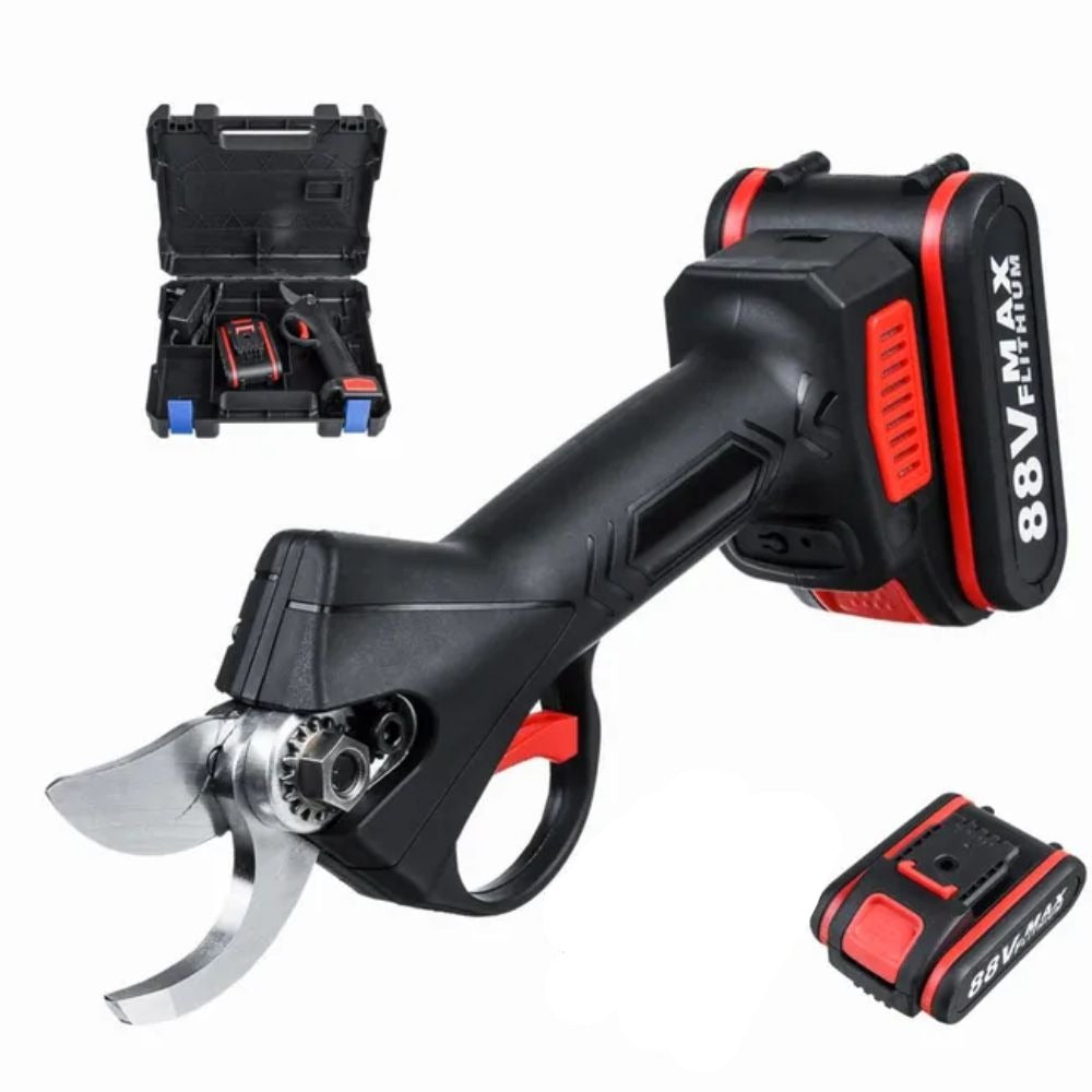Cordless Electric Pruning Shears 88V – Brushless Motor, SK5 Steel Blade & Safety Mode