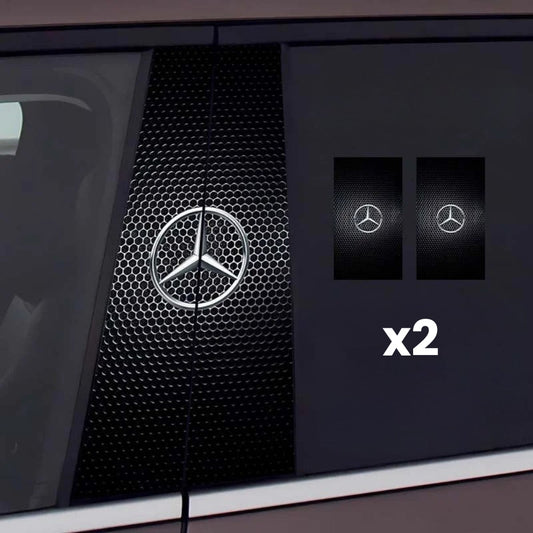 2x Klistermärken för bilfönster med logotyp