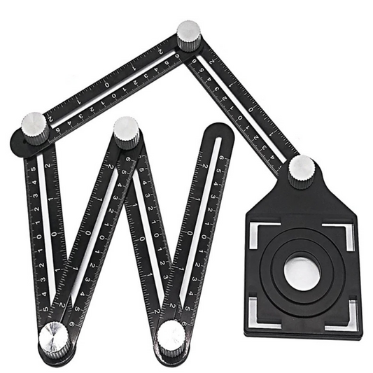 Regula de măsurare multiangulară reglabilă - instrument de precizie din aliaj de aluminiu